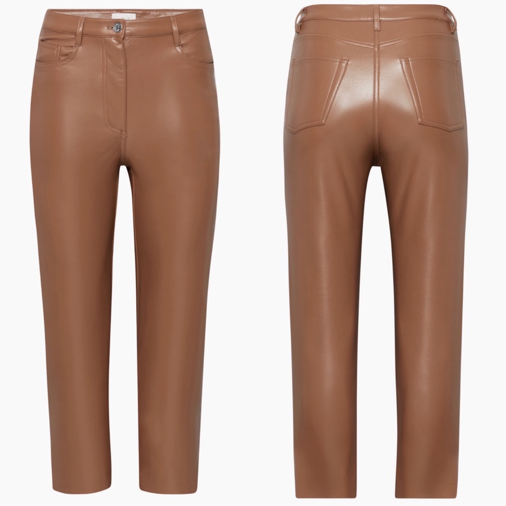 Aritzia Wilfred The Melina Cropped Vegan Leather Pant Size 6